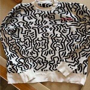 H&M X Keith Haring regular-fit jacquard-knit sweater